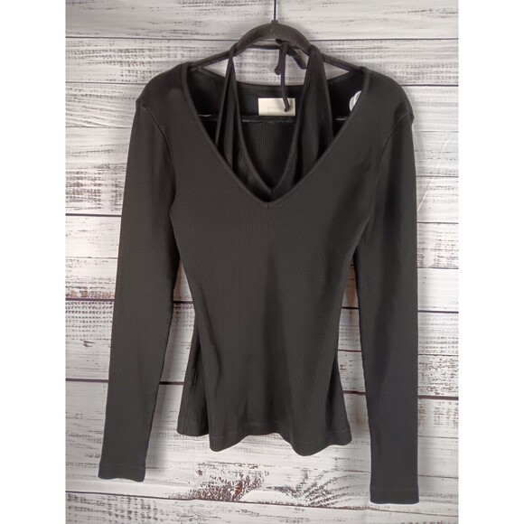 Citizens Of Humanity Sweater Women's Large Black Organic Cotton Long Sleeve - Picture 1 of 10